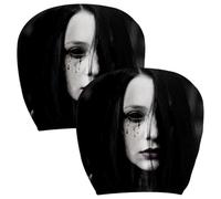 Genérico Scary Headrest Covers - Spooky Ghost Face Universal Car Protector