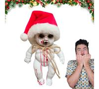 Genérico Scary Zombie Doll - Decoración de Halloween y Casa Encantada | de Terror con Sangre Falsa Realista, muñeca Fantasma gótica para Interior y Exterior, Alternativo