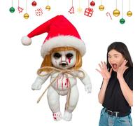 Genérico Scary Zombie Doll - Decoración de Halloween y Casa Encantada | de Terror con Sangre Falsa Realista, muñeca Fantasma gótica para Interior y Exterior, Alternativo