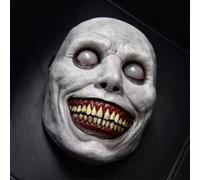 Genérico Scary Zombie Mask Set, Halloween Costume Accessory, Creepy Clown & Demon Design, Lightweight & Breathable Plastic, Haunted House Party Essential (White Exorcist)