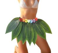 Generico Scata De Hoja - Diseño De Falda De Hoja Elástica Ajustable De Tela De Seda | Funciones De Baile Suelta De Hulaiian | Hawaiian Leave Sliirt Ideal Para Fiesta De Disfraz, Eventos Lua