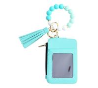 Genérico Schlüsselanhänger Armband - Perlenbesetztes Schlüsselportemonnaie, Mini Mit Armband, Mit Schlüsselring, Kartenetui Für Damen | Fest Einkaufen Urlaub Datum Reise