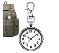 Genérico Schlüsselanhänger Uhr - Taschenuhr | Schlüsselanhänger Runde -Schlüsselschnalle Uhr, Exquisiter Uhrentaschen-Clip-Anhänger Für Feiertage, Familien, Liebhaber, negro, Se référer au
