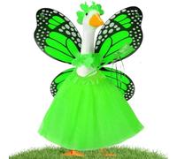 Genérico Schmetterlings Gans Outfit - Frühlings Vorhaus Kostüm Kleidung | 85g Festliche Figuren Bekleidung Zubehör Kit, Garten Terrasse HOF Eingang Haus Deko Saisonale Outdoor Tier Skulptur