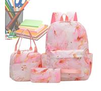Genérico School Backpack - 3 Pcs Set Oxford Cloth Cute Lunch Bag Pencil
