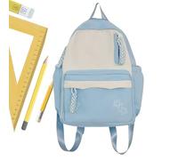 Genérico School Backpack Bag, Stylish College Bookbag, Casual Travel Pack, Padded Laptop Compartment, Ajustable Shoulder Straps, Ideal para Estudiantes Conmutación y viajes al aire libre, azul, Se