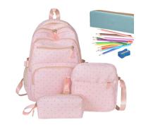 Genérico School Bag Set - 3 Piece Dot Backpack With Pencil Case | Kids