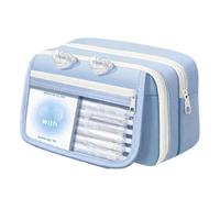 Genérico School Cloth Stationery Case - Cute Portable Pen Bag | 8.66 Inches, 9 Layer Zipper Fabric | Multi Compartment Organizer Pouch for Students, Classroom, Travel, and Home Use