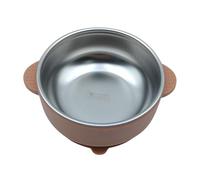 Genérico -Schüsseln | Kindernapf Mit Silikonmanschette,Edelstahl Mit Saugnapf Anti-Heiß Teller Für Reisen Kindergarten Picknick Restaurant