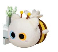 Genérico Schwarze Katze Biene Plüschkissen 20CM Weiches Kawaii Kuscheltier für Kinder,Niedliches Katze Plüschtier,Perfektes Kuschelkissen und Geschenk