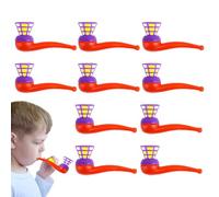Genérico Schwebender Ball Pustespiel - Schwimmendes Blasrohr-Ballspielzeug für Kinder - Klassisches Retro-Spielzeug zur Förderung Der Atemkontrolle & Motorik - Lustiges Mitbringsel & Partygeschenk