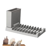 Genérico Scolapiatti pieghevole, scolapiatti da cucina per bancone - 8,07x4,65x4,53 pollici | Portautensili multifunzionale per la casa, portaoggetti da cucina per, Cuc