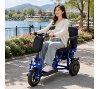 Genérico Scooter de Movilidad Eléctrico de 3 Ruedas Personas Mayores Plegable De con Asiento Incluye Cargador De Personas Mayores Scooter De Movilidad para Adultos y Personas Mayores,A
