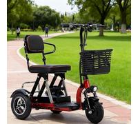 Genérico Scooter De Movilidad Eléctrico para Personas Mayores Plegable De 3 Ruedas con Asiento para Pasajero Incluye Cargador, Cesta Scooter De 3 Ruedas,001,1
