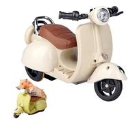 Genérico Scooter Toy with Light and Music,Mini Electric Doll Scooter Vehicles Toy Available Funny Doll Accessory,Rotate 360° Cute Plastic Ornaments,Interactive Decor Desktop Ornaments(White)
