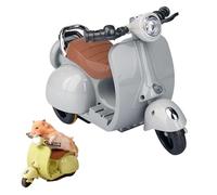 Genérico Scooter Toy with Light and Music,Mini Electric Doll Scooter Vehicles Toy Available Funny Doll Accessory,Rotate 360° Cute Plastic Ornaments,Interactive Decor Desktop Ornaments(Gray)