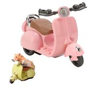 Genérico Scooter Toy with Light and Music,Mini Electric Doll Scooter Vehicles Toy Available Funny Doll Accessory,Rotate 360° Cute Plastic Ornaments,Interactive Decor Desktop Ornaments(Pink)