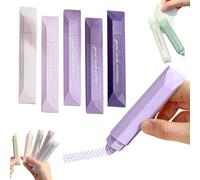 Genérico Scrapbooking Double Sided Tape Roller, 5-Pack Craft Adhesive Glue Runner for Crafts, Adhesive Glue Runner Scrapbooking Supplies Journaling School Office Teacher (Purple)