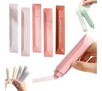 Genérico Scrapbooking Double Sided Tape Roller, 5-Pack Craft Adhesive Glue Runner for Crafts, Adhesive Glue Runner Scrapbooking Supplies Journaling School Office Teacher (Pink)