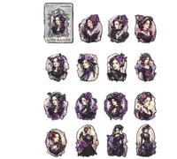 Genérico Scrapbooking Vintage Decoración 6 estilos 30 unids/pack Retro pegatina de mascota chica gótica serie personaje manual DIY Material decorativo regalos vacaciones oscuros(S21572-6)