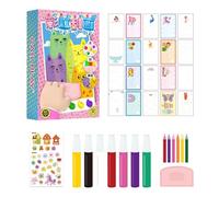 Genérico Scratch Painting Set - Dot Color Painting Paper Art Kit for Creative Kids | Fun s Postcards with Squeegee Tools, DIY Craft Activity for Children Over 6 Years Old, 20.5x12.9x2.6cm Multicolor