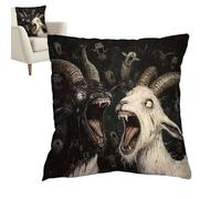 Genérico Screaming Goat Pillow Case - 45x45cm Crazy Animal Decorative Short Plush Cushion Case,Couch Decoration Goat | For Home Dorm Office Apartment Bedroom Living Room Bed