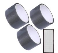 Genérico Screen Repair Tape - 3 Roll Waterproof Strong Bond Tape, Self Adhesive Mesh Mend Kit | Door Window Patch Solution Tear Crack Hole Fixing Strip Outdoor Indoor Protection Use