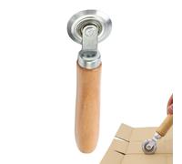 Genérico Screen Roller Tool with Wood Handle, Rustproof & Waterproof, Ergonomic Angled Design, Ideal for Installing Window & Door Screens, Compatible with RV, Car, Corrugated Paper, and KT Board