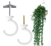 Genérico Screw Hooks- 2pcs Rust Proof Heavy Duty Ceiling Plant Hangers, Large Swag Hooks For Flower Pots Chandeliers Wind Chimes | Indoor Outdoor For Balcony Patio Porch Kitchen Garage Fixtures