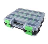 Genérico Screw Organizer - 12.6x10.6x3.1inch Container with Removable Dividers - Hardware Tools Box Storage Case | for Nuts Nails Beads Bolts Jewelry Electronic Components Garage Workshop