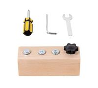 Genérico Screwdriver Board for Kids - Educational Wooden Set for Fine Motor Training | Solid Beechwood with Six Precision Fasteners & Hex Key for Preschools, Nurseries and Homes