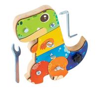 Genérico Screwdriver Board Set,Wooden Pretend Play Toy | Educational Dinosaur Screw Board for Toddlerz Enhances Skills, Hand Eye Coordination, Sensory Play Activities