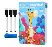 Generico Scribble Cards Game, Reusable Writing Book, 8.27x4.92x1.18 Inches Interactive Learning Tool, Compact Skill Building Activity, Early Education Pen Control for Kids, Preschoolers