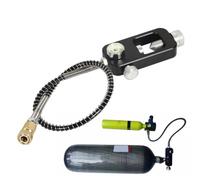 Genérico Scuba Refill Coupler with Pressure Gauge and Hose Adapter