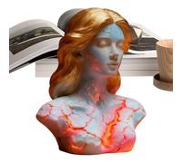 Genérico Sculpture Lamp - 7.87 Inch Maiden Figurine Light | 3D Decorative Art Resin Statue Battery Powered Ambient Glow | Living Room Bedroom Study Nursery Bedside