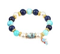 Genérico Sea Charm Bracelet - Elastic Beaded Jewelry For Women Men