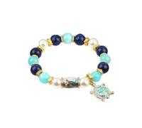 Genérico Sea Charm Bracelet - Elastic Beaded Jewelry For Women Men