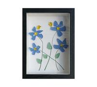 Genérico Sea Glass Picture Frame, Flower Bird Desktop Frame, Coastal Standing Photo Figure, Handmade Beach Style Display, Home Decor Figure for Tabletop Bedroom Living Room Office