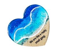 Genérico Sea Pocket Heart, Inspired Heart Shaped Decor, 3.15x3.15 inches Small Token Collection, Calming Decorative Keepsake for Women Meditation, Teacher Desk Student Favor Party