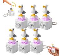 Genérico Seagull Mine Button Keychain, Rechargeable Fidget Clicker with Real Sound & LED Light,Mine Seagull Keychain Funny Stress Relief Desk Accessory for Adults Gamers (6 PCS)