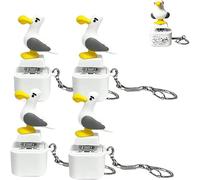 Genérico Seagull Mine Keychain, Seagull Mine Sound Button Keychain, Animal Keycaps, Adults Keyboard Clicker for Fun& Stress Relief (4PCS)