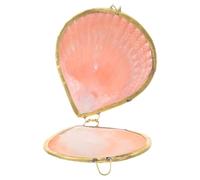 Genérico Seashell Jewelry Box Hinged Trinket Case Small Ocean Animal Decorative Ring Holder for Earrings Necklaces Pulseras Colección