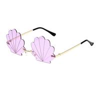 Genérico Seashell Sunglasses for Women, Funny Unique Rimless Shell Eyeglasses, Fashionable Irregular Design Photographic Eyewear