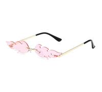 Genérico Seashell Sunglasses for Women, Funny Unique Rimless Shell Eyeglasses, Fashionable Irregular Design Photographic Eyewear