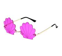 Genérico Seashell Sunglasses for Women, Funny Unique Rimless Shell Eyeglasses, Fashionable Irregular Design Photographic Eyewear