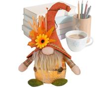 Genérico Seasonal Autumn Figure Desktop Ornaments For Bookshelf Garden Table Shelves Mantel Patio Nights | Plush GNOME | LED Lighted Plush GNOME For Thanksgiving,