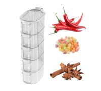 Genérico Seasoning Box | Condiment Storage Container Acrylic Seasoningg | Reusable Jars with Lid for Bathroom Tabletop Baking Cooking Dining Bar Coffee Station Restaurant Outdoor Camping Travel