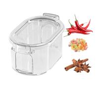 Genérico Seasoning Box | Condiment Storage Container Acrylic Seasoningg | Reusable Jars with Lid for Bathroom Tabletop Baking Cooking Dining Bar Coffee Station Restaurant Outdoor Camping Travel