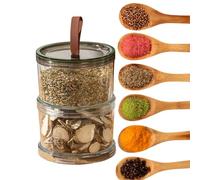 Generico Seasoning Jars with Lids, Airtight Spices Containers, Silicone Seal, Organized Countertops, Space-Saving Clear Storage Bottles for Dish Prep in Home Kitchen or Family Cooking Area