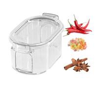 Genérico Seasoning Organizer - Clear Airtight Condiment Jars For Restaurant, Bar & Coffee Station, Portable Box For Outdoor Camping & Travel | Reusable Multifunctional Storage, 5.12x3.11 Inches